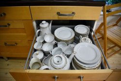 Küchenschrank, Geschirr